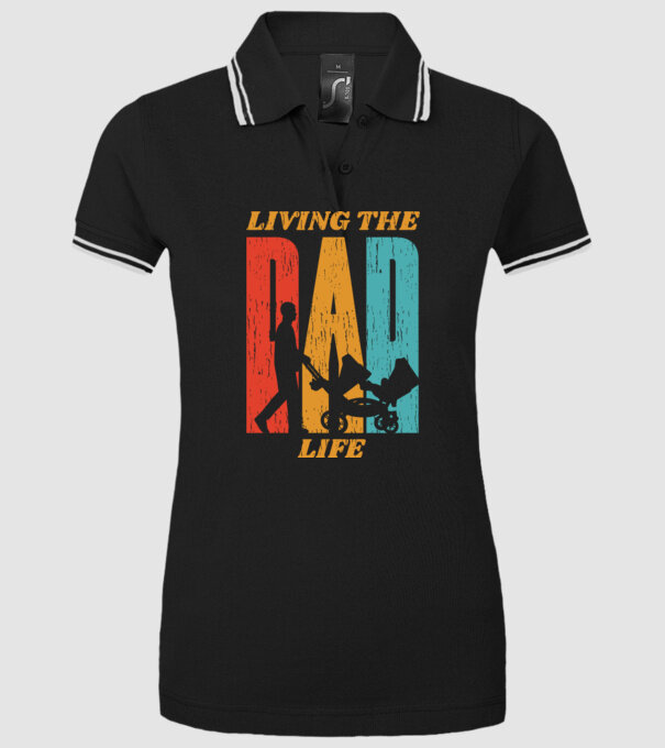 Dad Life pentru tata model negru pe tricou