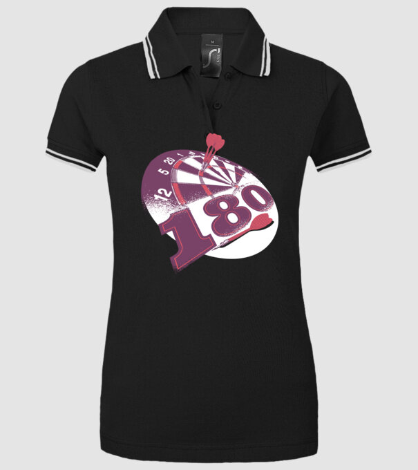Darts 180 tricou model negru pe tricou