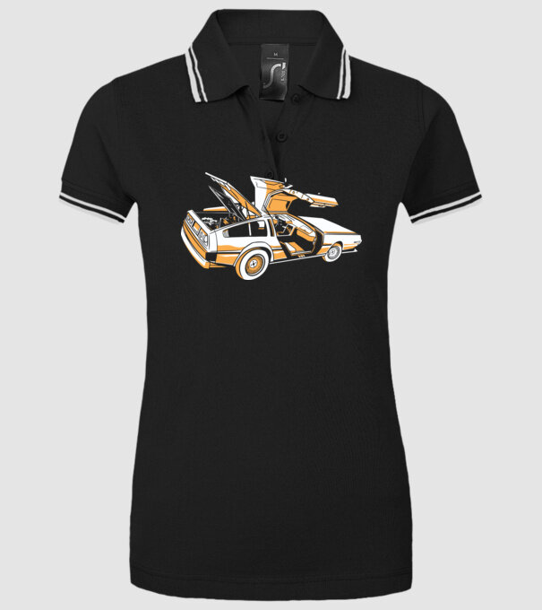 Delorian Înapoi în viitor model negru pe tricou
