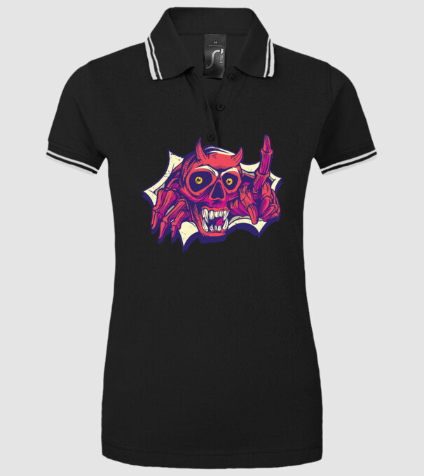 Craniu de Demon model negru pe tricou