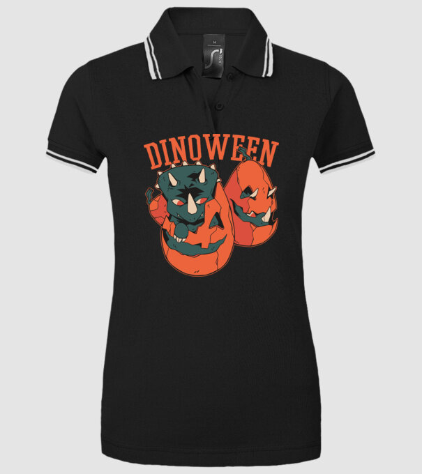 Dinoween model negru pe tricou