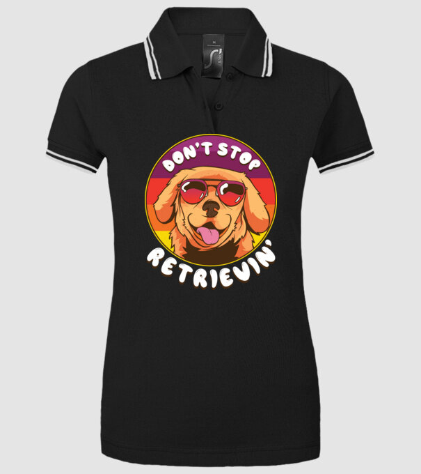 'Don''t stop Retrievin''' model negru pe tricou