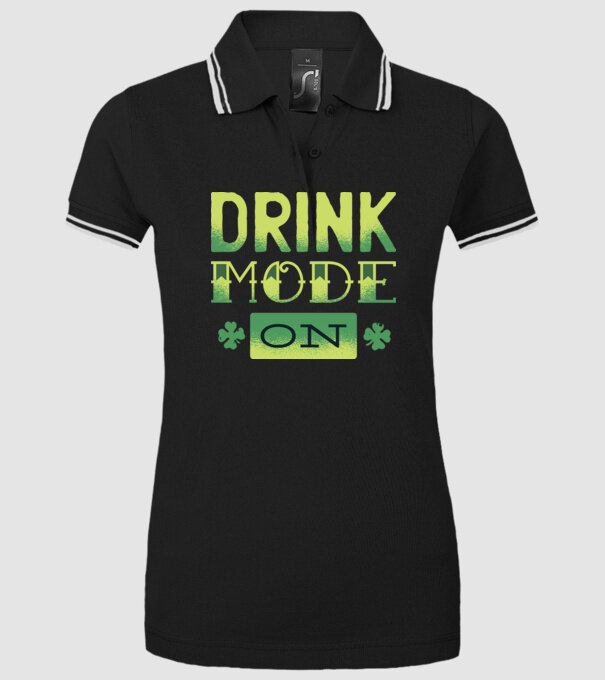 Drink mode on - Mod de băutură activat model negru pe tricou