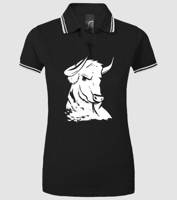 Taur puternic model negru pe tricou