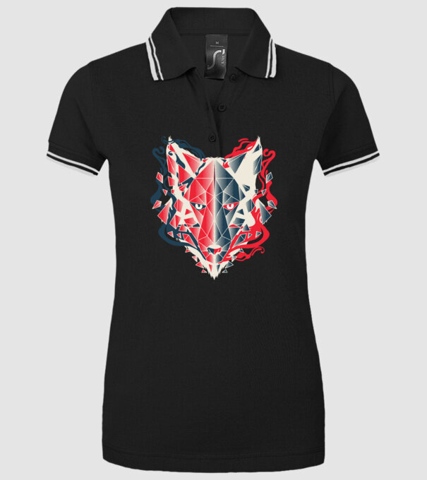 Wolf Head model negru pe tricou