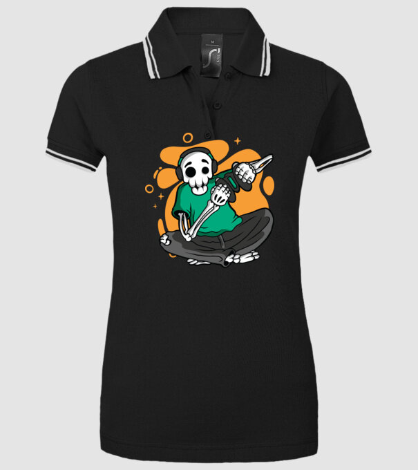 Schelet Gamer model negru pe tricou