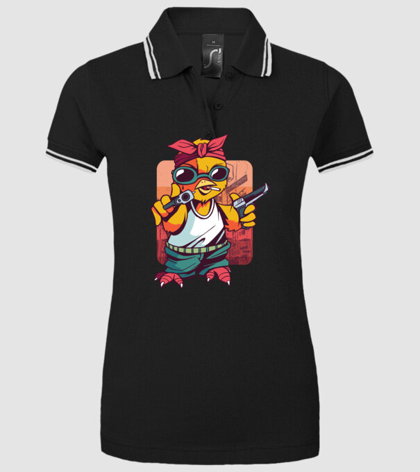 Pui Gangster model negru pe tricou