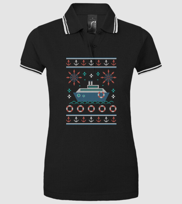 Pulover urât cu vapor model negru pe tricou