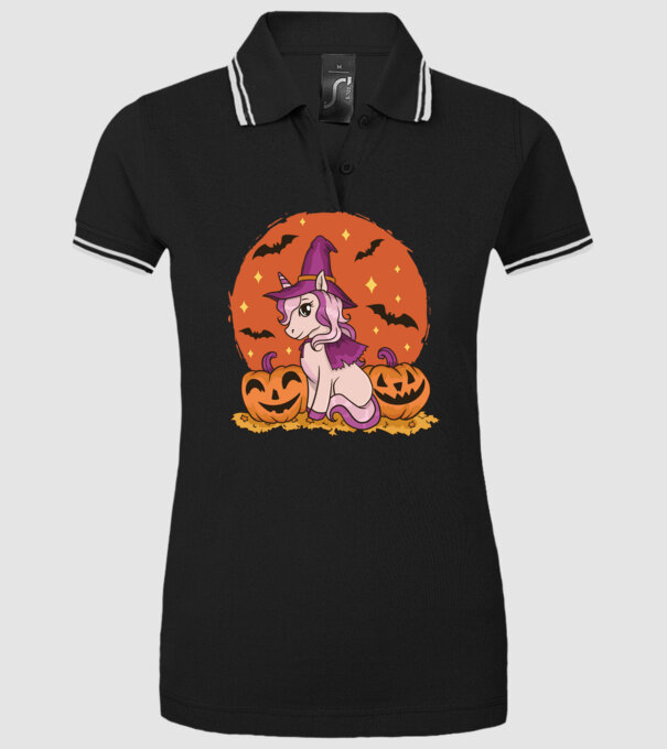 Unicorn Halloween model negru pe tricou