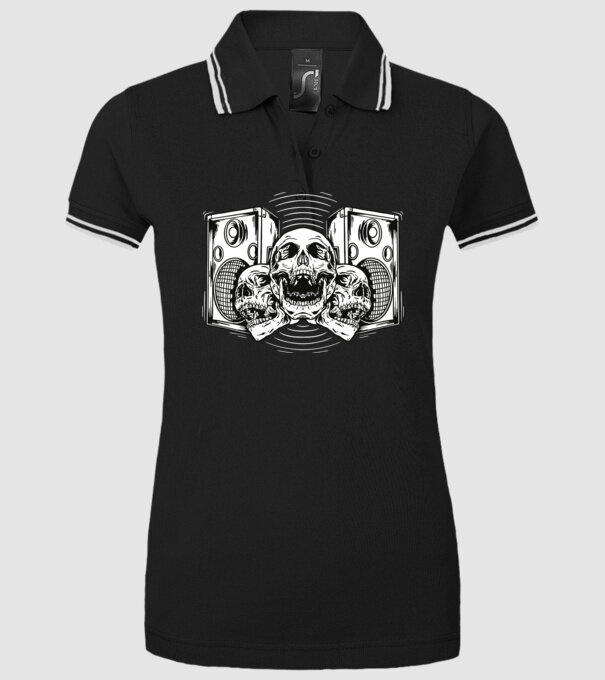 Cranii difuzor model negru pe tricou