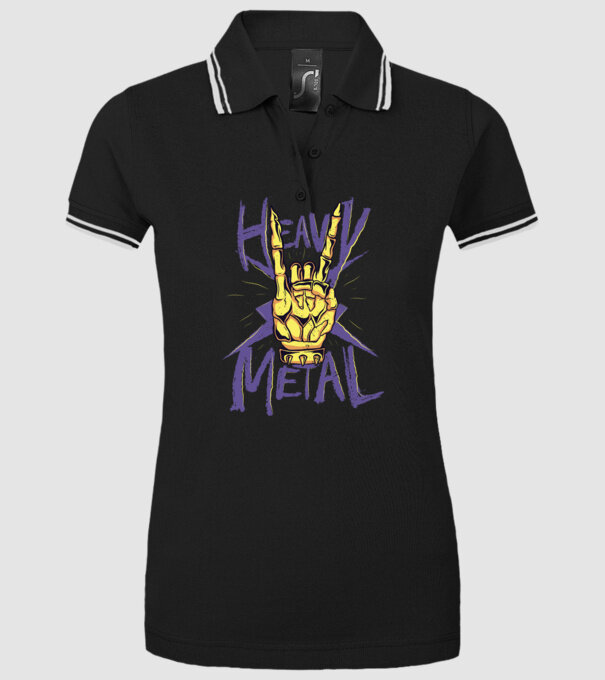 Heavy Metal model negru pe tricou