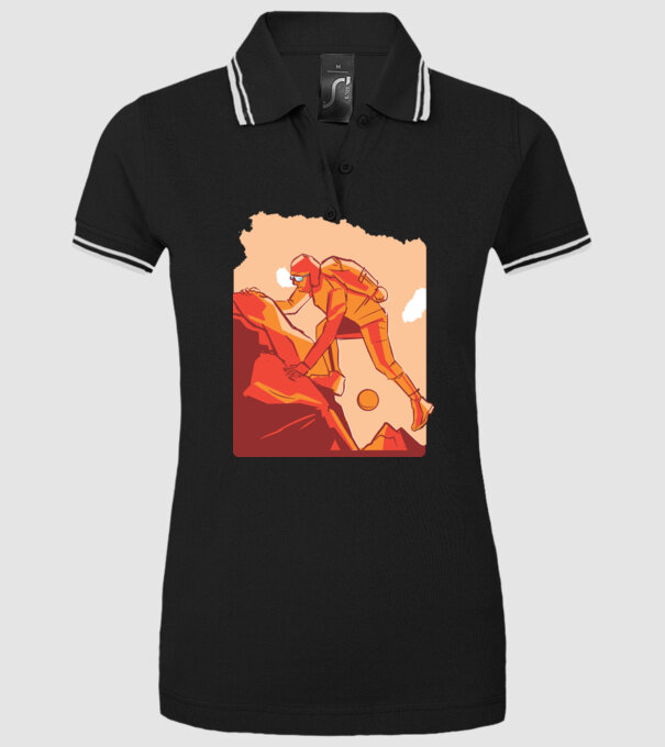 Alpinism model negru pe tricou