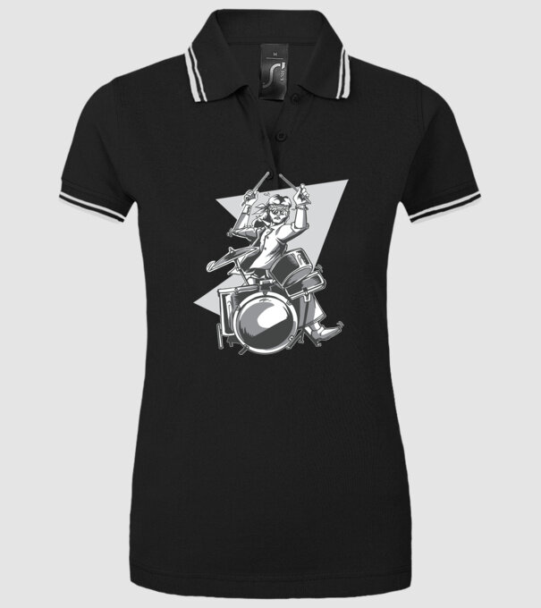 Hippy baterist model negru pe tricou