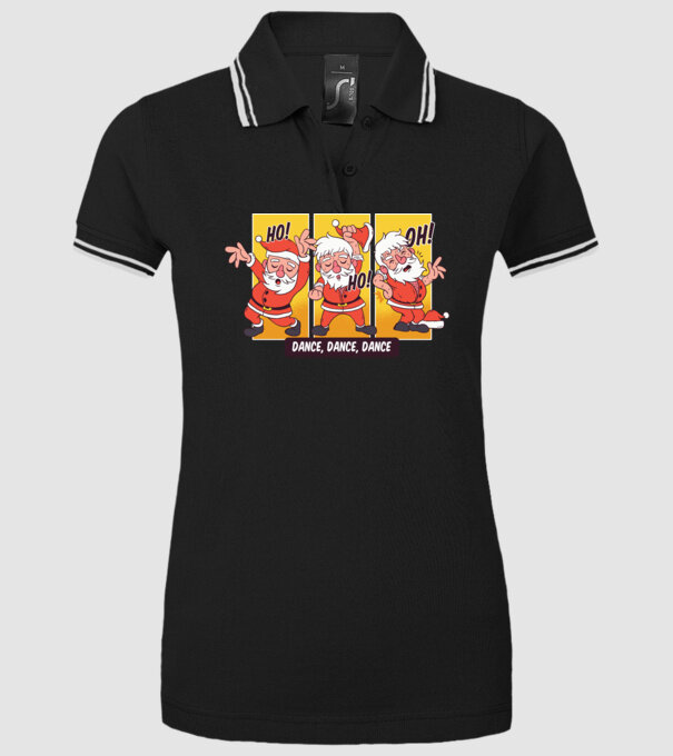 Hohoho dans Moș Crăciun model negru pe tricou