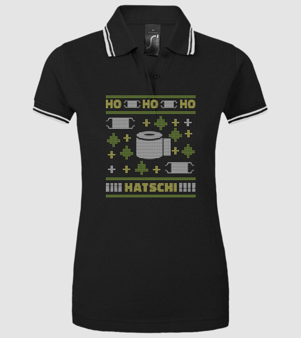 Hohohoho hârtie igienică pulover urât model negru pe tricou