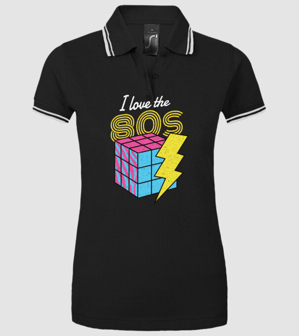 I love the 80s Cub Rubik model negru pe tricou