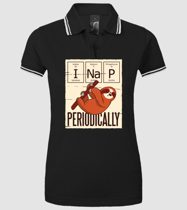 I NaP Periodic tricou leneș model negru pe tricou