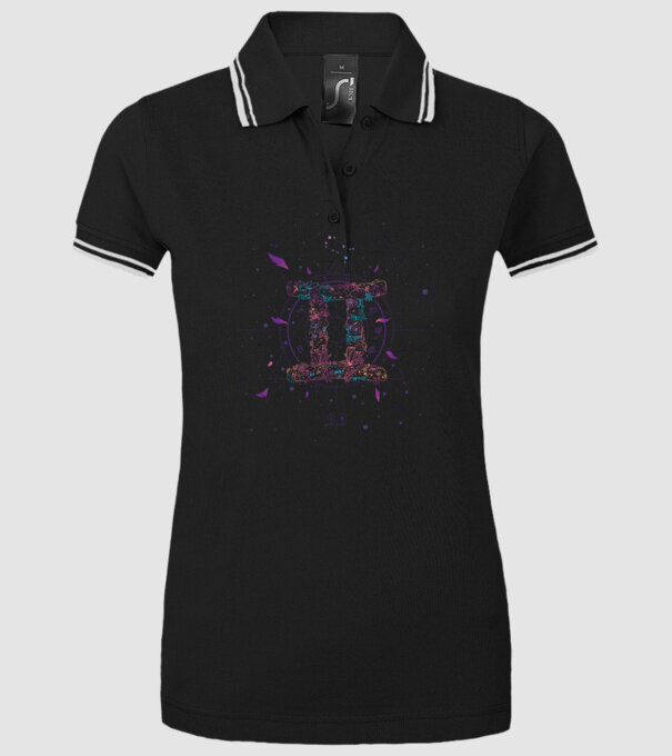 Gemini Zodiac model negru pe tricou