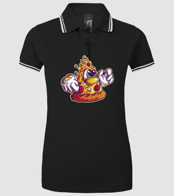 Pizza Illuminati model negru pe tricou