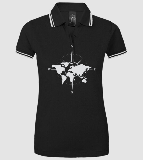 Busolă model negru pe tricou