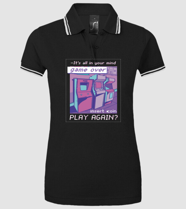 Sala de jocuri Retro Arcade model negru pe tricou