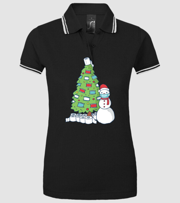 Brad De Crăciun model negru pe tricou