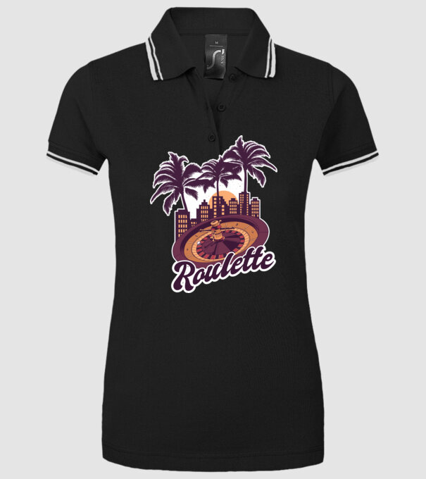 Casino Roulette model negru pe tricou