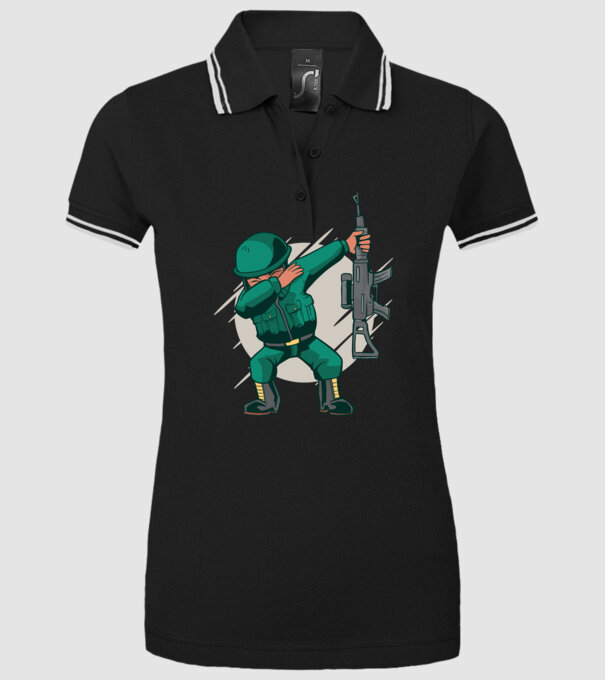 Soldat DAB model negru pe tricou