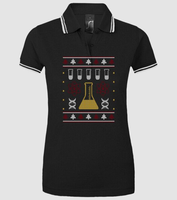 Pulover urât Chimie model negru pe tricou