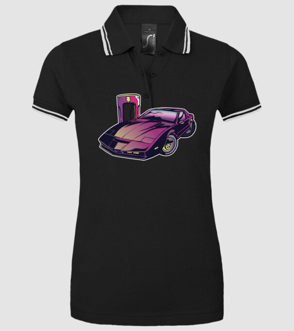 Kitt pe încărcător electric tricou amuzant model negru pe tricou