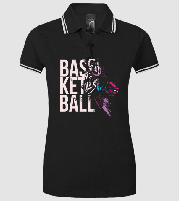 Baschet Silueta model negru pe tricou