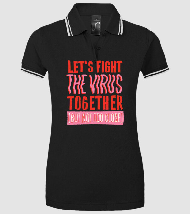 Să luptăm împreună împotriva Coronavirusului model negru pe tricou