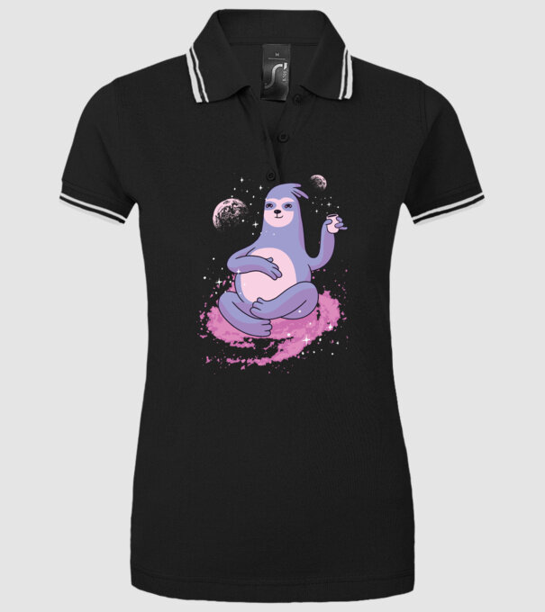 Leneș în spațiu model negru pe tricou