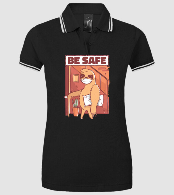 Leneș Be Safe model negru pe tricou