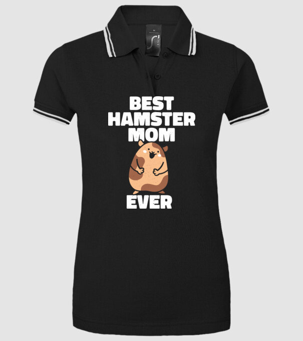 Cea mai bună mamă Hamster model negru pe tricou
