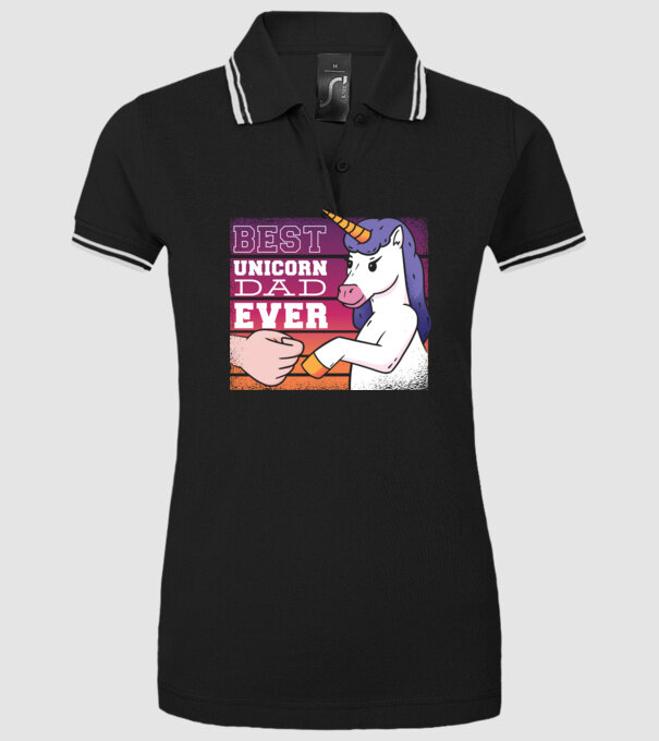 Cel mai bun Tată Unicorn model negru pe tricou