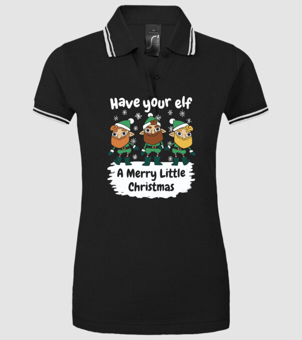 Să ai un Crăciun fericit de Elf model negru pe tricou