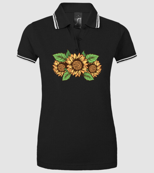Floare leopard model negru pe tricou