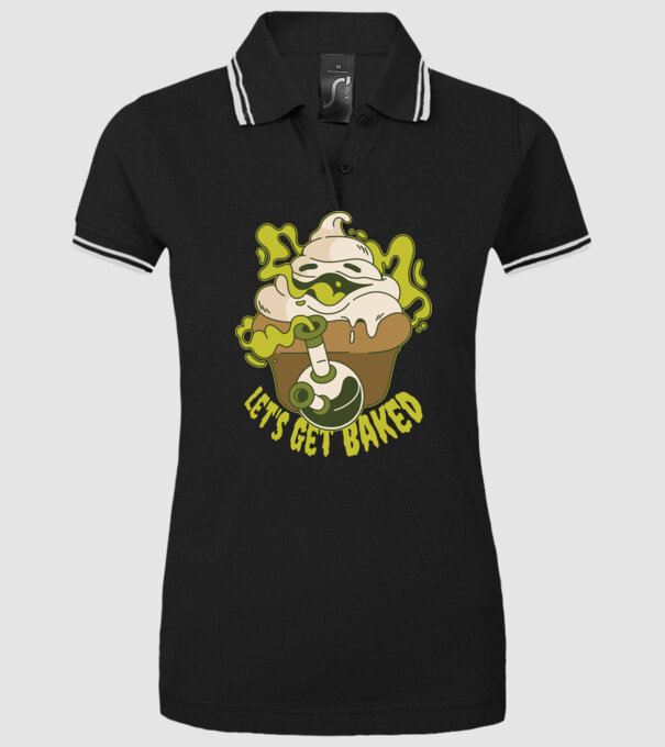 'Let''s Get Baked' model negru pe tricou