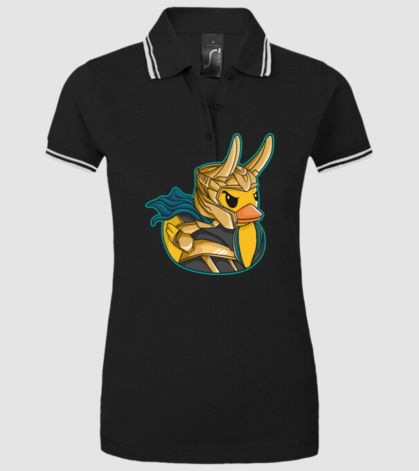Rață Loki model negru pe tricou