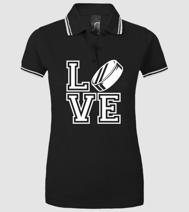 Love hochei model negru pe tricou