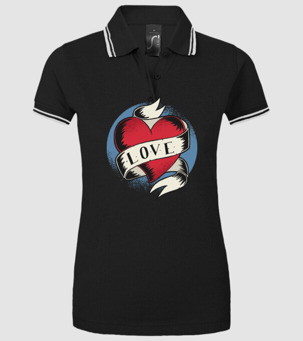 'Love Tatuaj pentru Valentine''s Day' model negru pe tricou