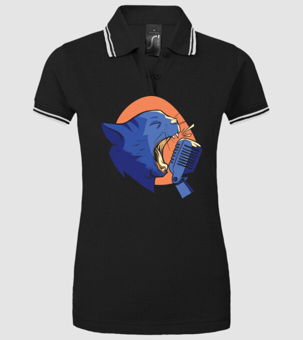 Urlet de Pisică model negru pe tricou