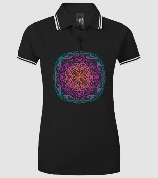 Mandala model negru pe tricou