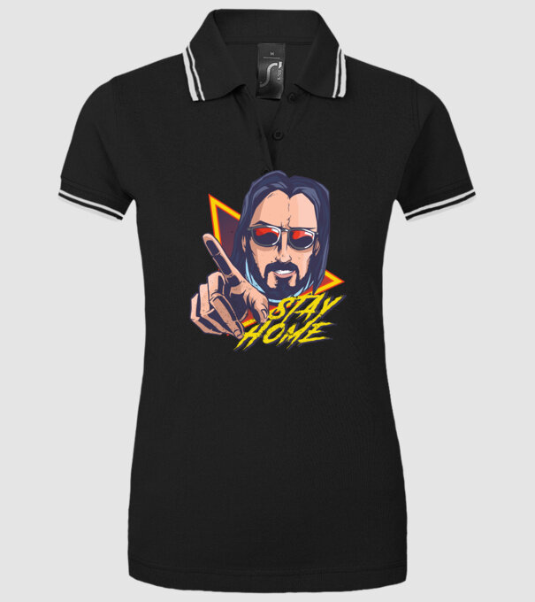 Stai acasă - Stay home model negru pe tricou