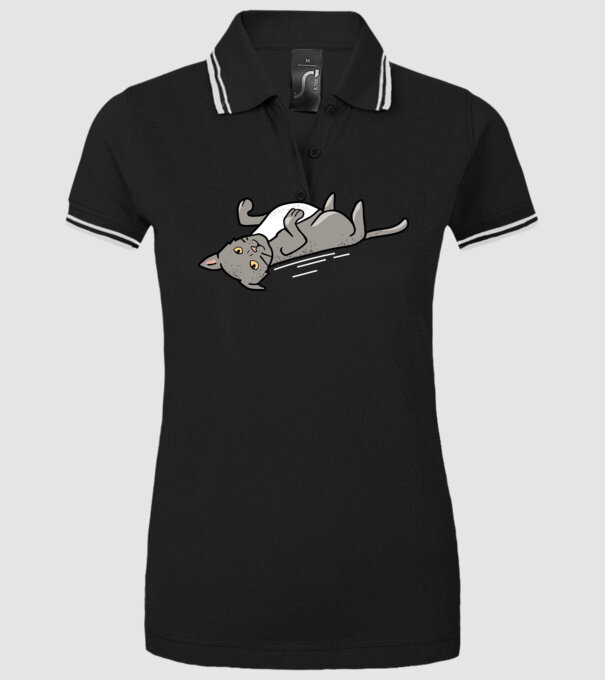 Pisică Cool model negru pe tricou