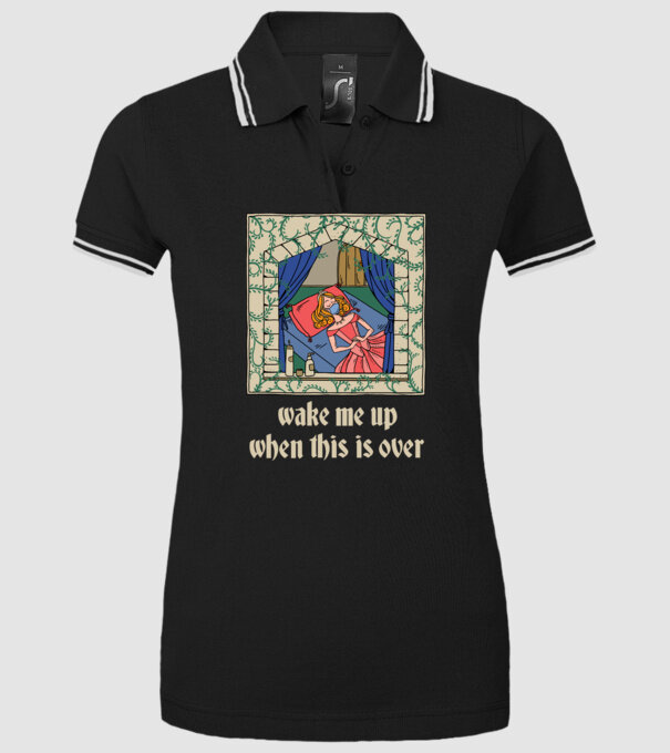 Prințesă de basm cu mască model negru pe tricou