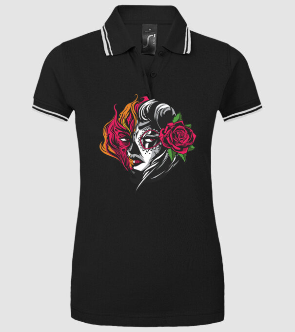 Fată Mexicană Demon model negru pe tricou