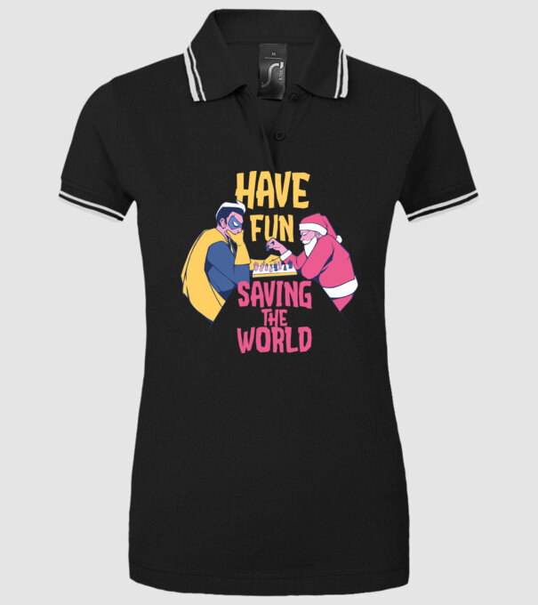 Moș Crăciun și șah super-erou - tricou de Crăciun amuzant model negru pe tricou