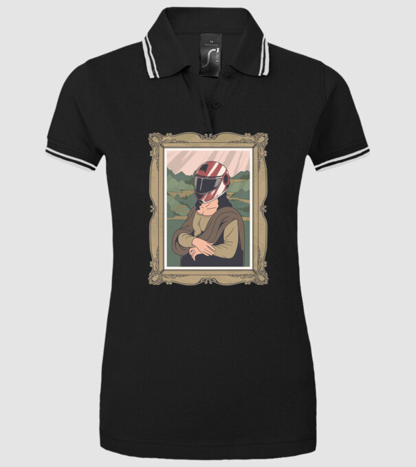 Mona Lisa Concurent model negru pe tricou